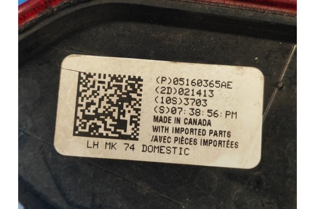 5160365AC | Lampa Tylna lew. JEEP PATRIOT 10-17 (353711) - Zdjęcie 6