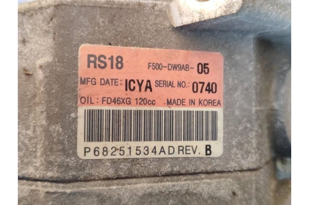 68251534AD | Kompresor klimatyzacji JEEP GRAND CHEROKEE 11-22 (354214) - Zdjęcie 6