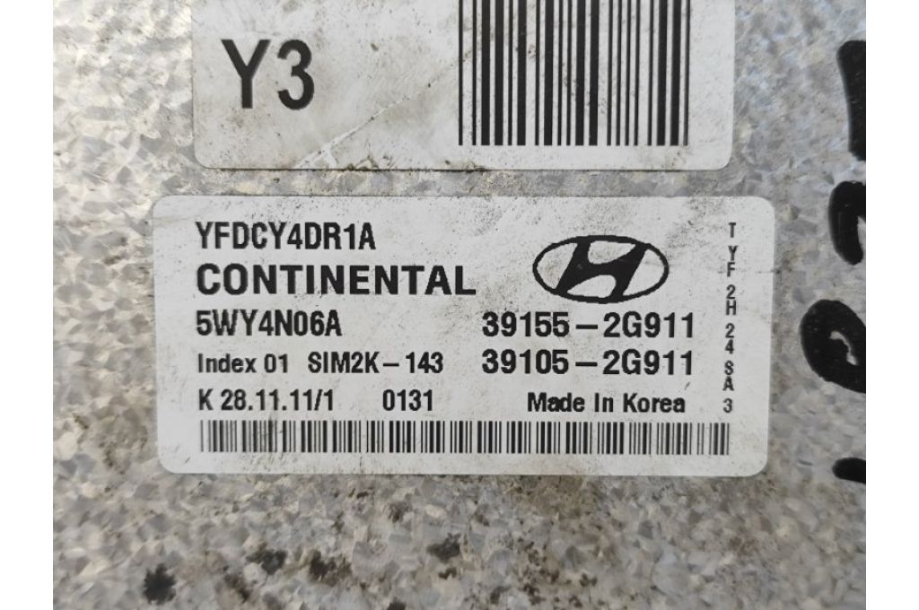 39105-2G911 | Moduł sterowania silnikiem HYUNDAI SONATA YF 10-14 (359067) - Zdjęcie 4