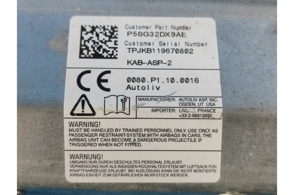 5SG32DX9AE | Poduszka powietrzna na kolana lew. JEEP GRAND CHEROKEE 11-22 (360494) - Zdjęcie 4