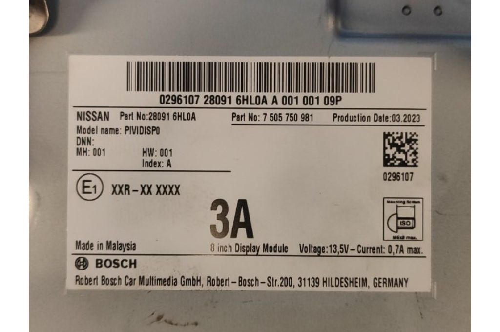 28091-6HL0A | monitor INFINITI QX50 18- (361851) - Zdjęcie 5