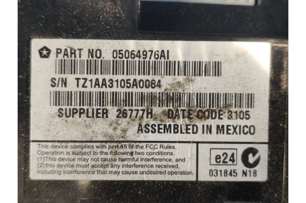 05064976AI | Moduł sterowania multimediami DODGE JOURNEY 08-20 (362471) - Zdjęcie 6