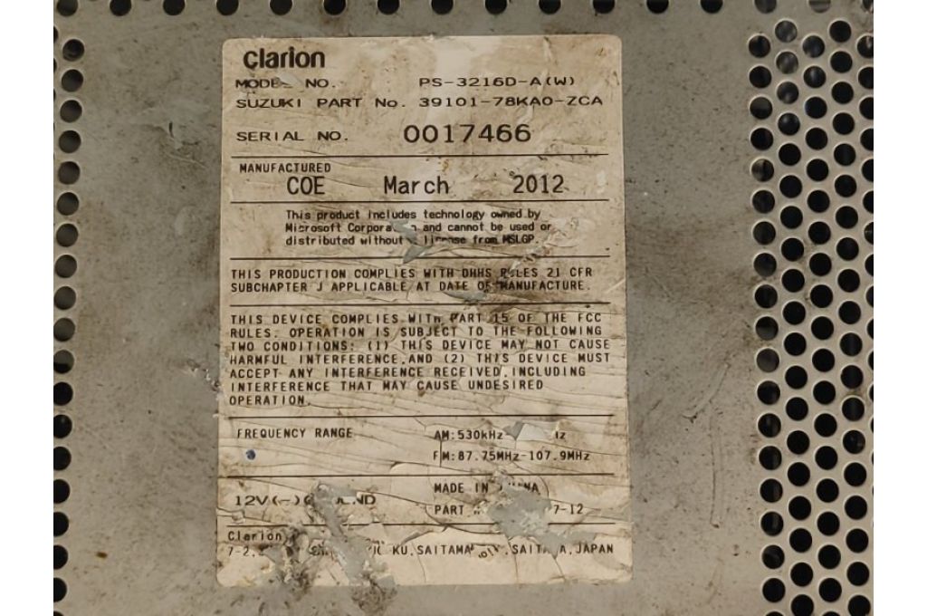 3910178KA0ZCA | Moduł sterowania multimediami SUZUKI GRAND VITARA 05-15 (362877) - Zdjęcie 6