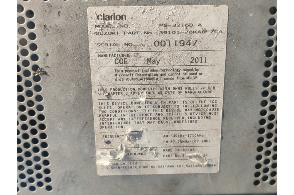 39510-76K00 | Moduł sterowania multimediami SUZUKI GRAND VITARA 05-15 (362909) - Zdjęcie 7