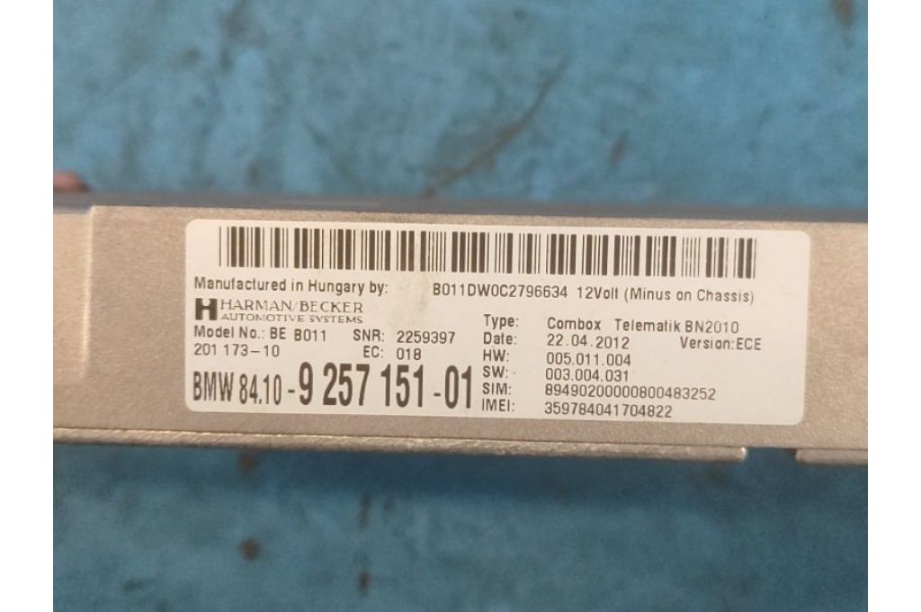 9257151 | Wzmacniacz dźwięku BMW 6 SERIES (F13) 12-18 (367674) - Zdjęcie 6