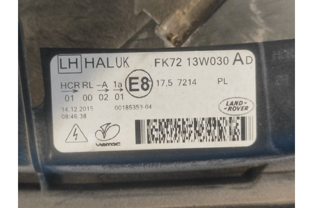 FK72-13W030-AD | Reflektor Lampa przednia przed. lew. LAND ROVER DISCOVERY Sport 15-19 (368055) - Zdjęcie 8