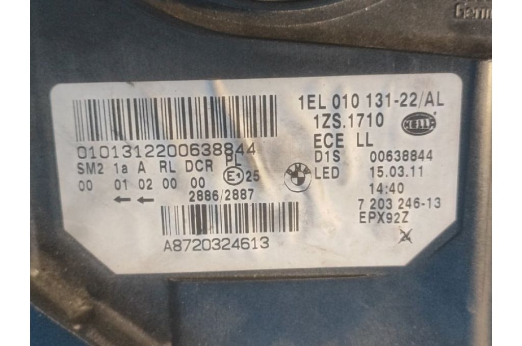 7203246 | Reflektor Lampa przednia praw. BMW 5 SERIES (F10) 11-13 (368073) - Zdjęcie 11