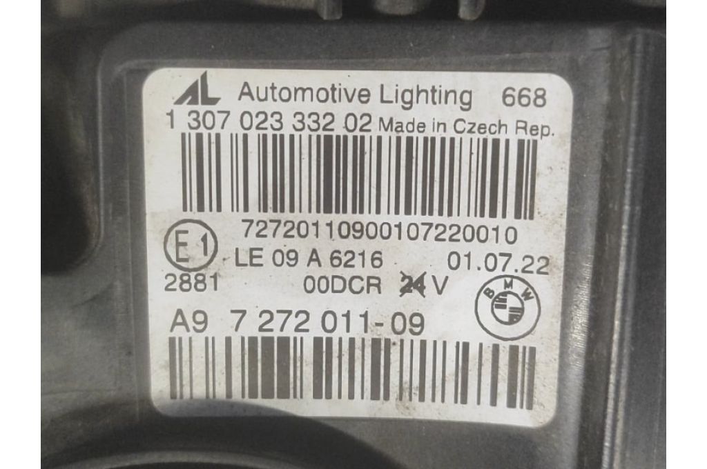 7272011 | Reflektor Lampa przednia lew. BMW 6 SERIES (F13) 12-18 (368123) - Zdjęcie 9