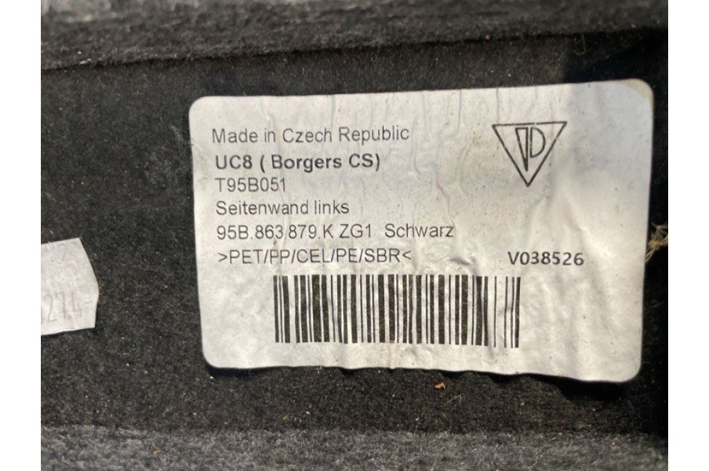 95B863879K | Tapicerka bagażnika lew. PORSCHE MACAN 18-22 (372462) - Zdjęcie 6