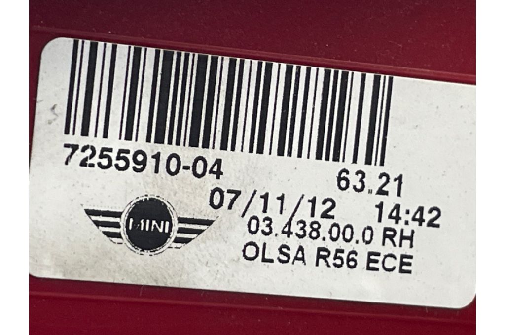 63217255910 | Lampa Tylna praw. MINI COOPER S R56 06-14 (372837) - Zdjęcie 3