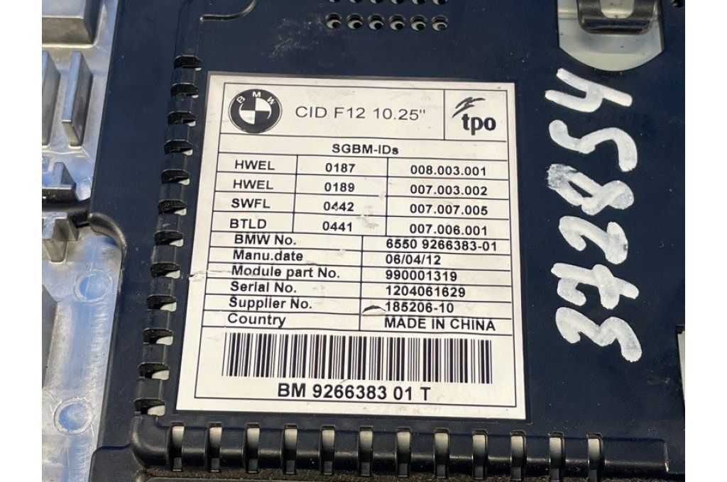9266383 | monitor BMW 6 SERIES (F13) 12-18 (372854) - Zdjęcie 3