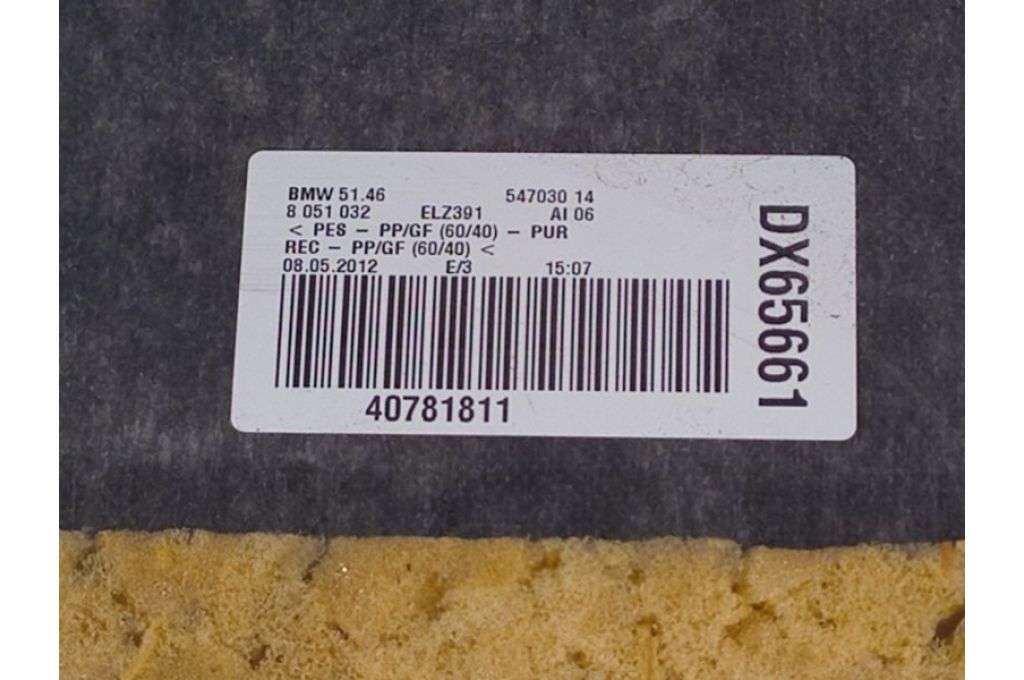 8051032 | Półka bagażnika BMW 6 SERIES (F13) 12-18 (372857) - Zdjęcie 3