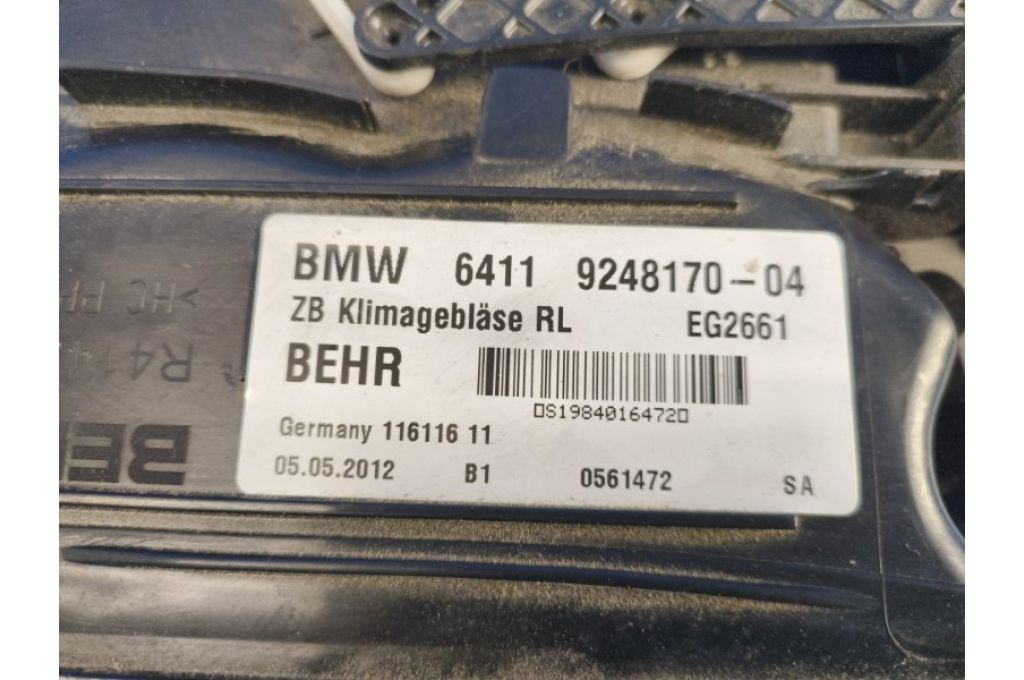 9248170 | silnik nagrzewnicy BMW 6 SERIES (F13) 12-18 (374815) - Zdjęcie 3