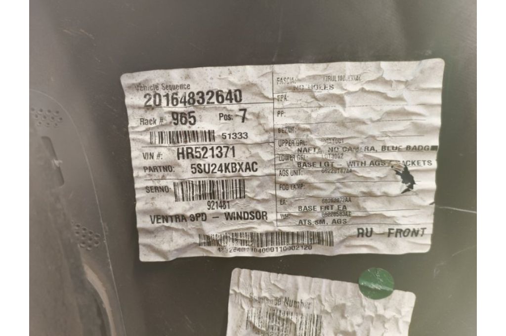 68312 409AB | Przedni zderzak CHRYSLER PACIFICA 16-20 (378201) - Zdjęcie 18
