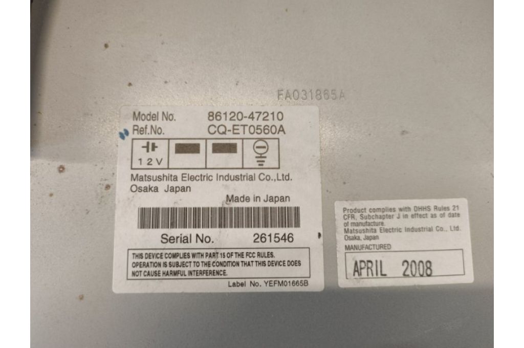 86120-47210 | radio TOYOTA PRIUS - 20 03-11 (380226) - Zdjęcie 3