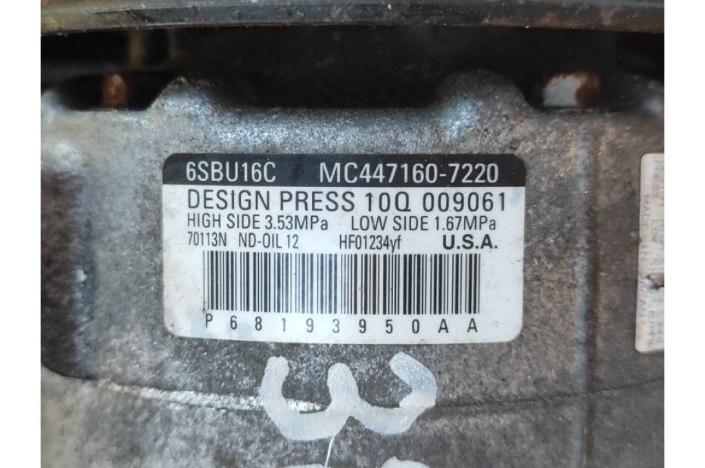 68193950AA | Kompresor klimatyzacji DODGE DART 12-16 (380647) - Zdjęcie 2