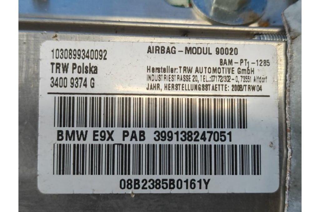 399138247051 | Poduszka powietrzna dla pasażera BMW 3 SERIES (E90-E93) 2005–2014 (381282) - Zdjęcie 7