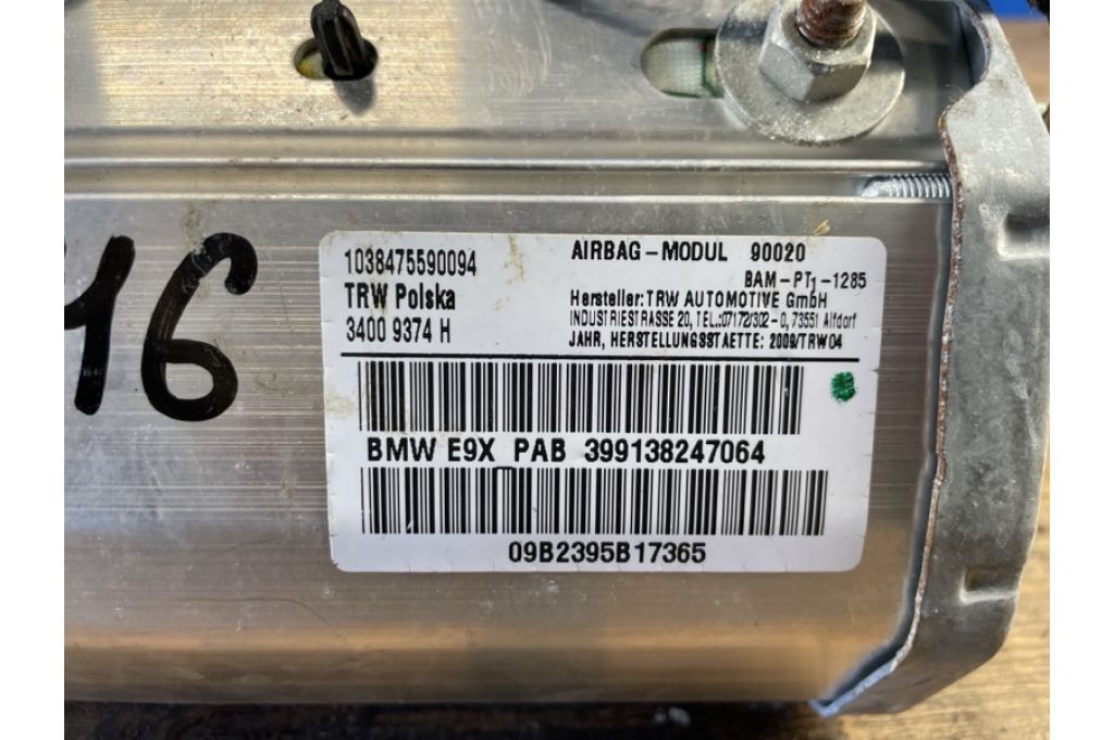 399138247051 | Poduszka powietrzna dla pasażera BMW 3 SERIES (E90-E93) 2005–2014 (381346) - Zdjęcie 4