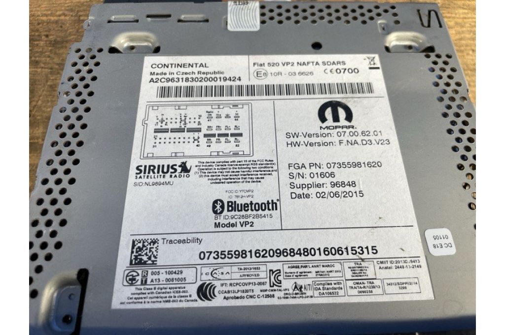 5VV58DX9AA | radio JEEP RENEGADE (BU) 14- (381514) - Zdjęcie 4