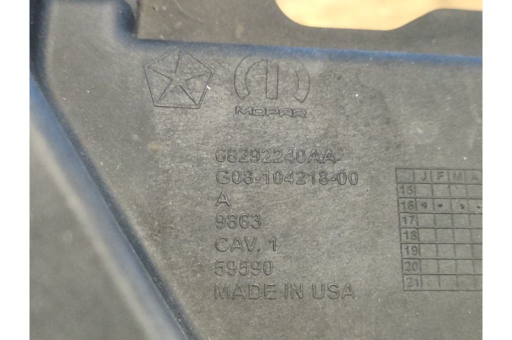 68292240AA | Кронштейн/крепление радиатора CHRYSLER PACIFICA 16-20 (381629) - Zdjęcie 4