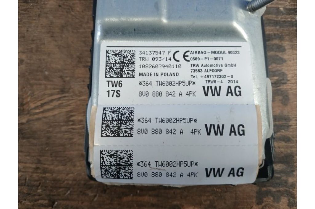 8V0880842A | Poduszka powietrzna na kolana AUDI A3 (8V) 12–17 (381667) - Zdjęcie 3
