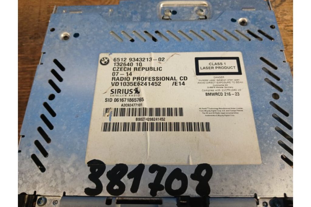 65129343213 | radio BMW X1 E84 09- (381708) - Zdjęcie 3